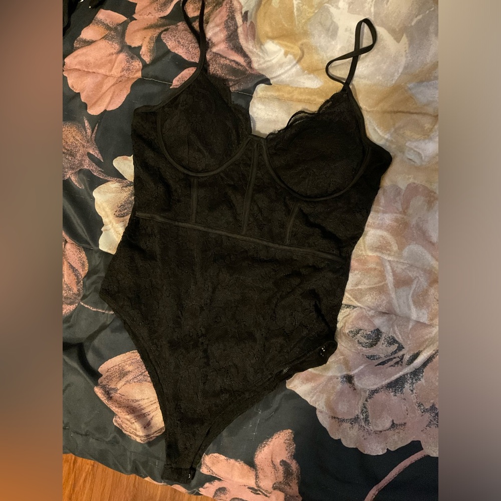 Black lace one piece